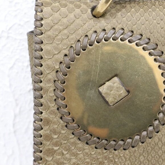 Salvatore Ferragamo Kamelia Shoulder Bag Python - Green - Picture 10 of 13